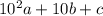 10^2a+10b+c