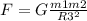 F=G \frac{m1m2}{R 3^{2} }