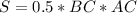 S=0.5*BC*AC