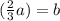 (\frac{2}{3}a)=b