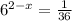 6^{2-x} = \frac{1}{36}