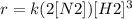 r=k(2[N2]) [H2]^{3}