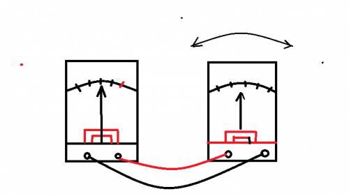Если клеммы двух демонстрационных гальванометров соединить и затем покачиванием одного из приборов в