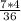 \frac{7*4}{36}