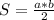 S=\frac{a*b}{2}