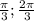 \frac{ \pi }{3}; \frac{ 2\pi }{3}