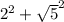 2^{2} + \sqrt{5} ^2