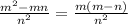 \frac{m^2-mn}{n^2}= \frac{m(m-n)}{n^2}