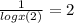 \frac{1}{logx(2)}=2