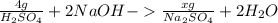 \frac{4g}{H _{2} SO _{4} }+2NaOH - \frac{xg}{Na _{2} SO _{4}} +2H _{2} O