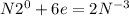 N2^{0} +6e=2N^{-3}