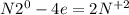 N2^{0} -4e=2N^{+2}