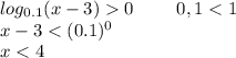 log_{0.1}(x-3)0\ \ \ \ \ \ \ 0,1