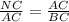 \frac{NC}{AC} = \frac{AC}{BC}