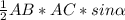 \frac{1}{2} AB*AC* sin \alpha