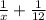 \frac{1}{x} + \frac{1}{12}