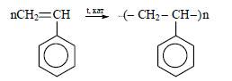 Напишите уравнение полимеризации стирола