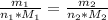 \frac{m_1}{n_1*M_1} = \frac{m_2}{n_2*M_2}