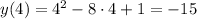 y(4)=4^2-8\cdot4+1=-15