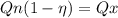 Qn(1-\eta )= Qx