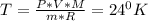 T= \frac{P*V*M}{m*R} = 24^{0}K