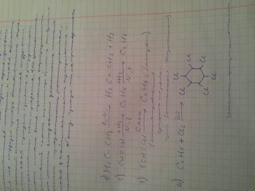 Составить уравнения реакций: 1.предельные углеводороды - непредельные углеводороды 2.непредельные уг