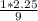 \frac{1*2.25}{9}