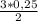 \frac{3*0,25}{2}