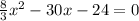 \frac{8}{3} x^{2} -30x-24=0