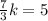 \frac{7}{3} k= 5