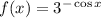 f(x)=3^{-\cos{x}}