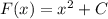 F(x)=x^2+C