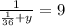 \frac{1}{\frac{1}{36}+y}=9