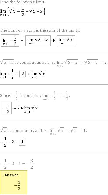 Lim1-4x^2/6x^2-x-1 x-> 1/2 lim(корень)x- 1/2-(корень)5-x x-> 1