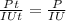 \frac{Pt}{IUt} = \frac{P}{IU}