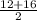 \frac{12+16}{2}