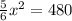 \frac{5}{6} x^2=480