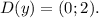 D(y) = (0; 2).