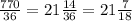 \frac{770}{36}= 21 \frac{14}{36} =21 \frac{7}{18}