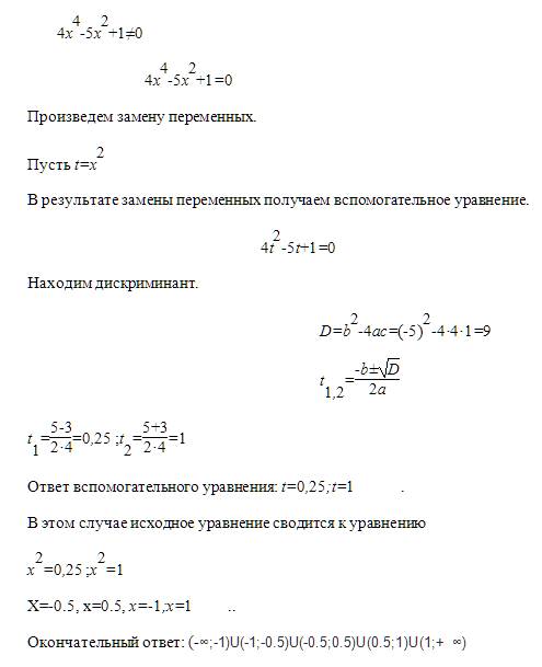 Найдите область определения выражения 3x+2/4x^4-5x^2+1