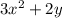 3 x^{2} +2y