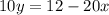 10y=12-20x