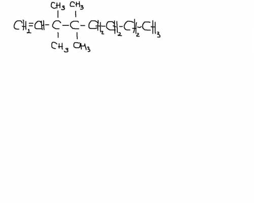 Составе структурную формулу вещества 3,3,4,4 тетраметил октен 1