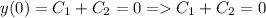 y(0)=C_1+C_2=0 =C_1+C_2=0