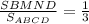 \frac{S{BMND}}{S_{ABCD}} = \frac{1}{3}