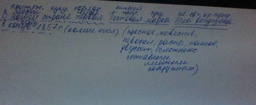 Внашей стране первая почтовая марка была выпущена в конце 1857года )синтаксический разбор прдложения