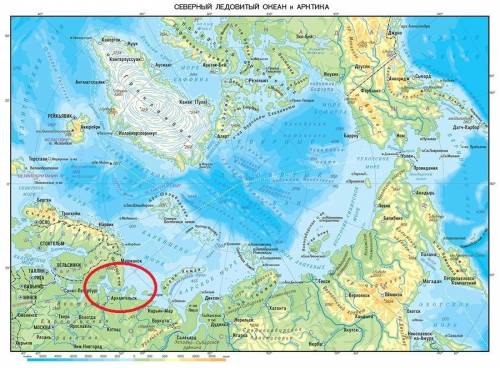 Положение белого моря относительно океана