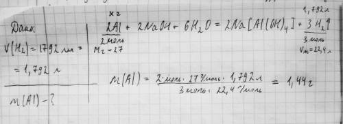 Іть будь-ласка! ) визначте масу алюмінію,який розчинили в розчині натрій гідроксиду,якщо виділилось