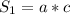 S_{1} = a*c