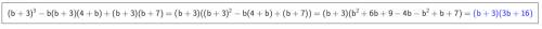 (b+3)^3-b(b+3)(4+b)+(b+3)(b+7) разложить на множители